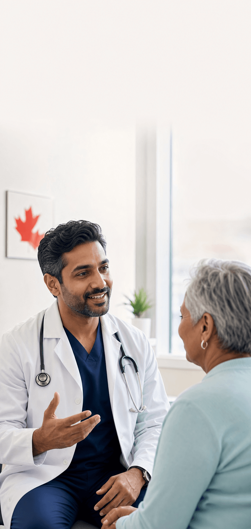A consultation between an advisor and clients